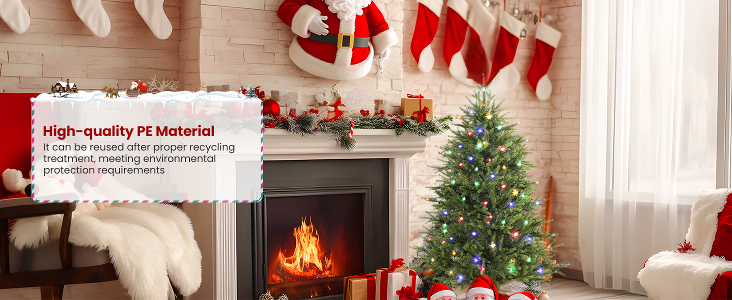 small christmas tree with lights