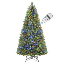 4ft Pre-lit Classic Spruce Artificial Christmas Tree with Multi-Color LED Lights