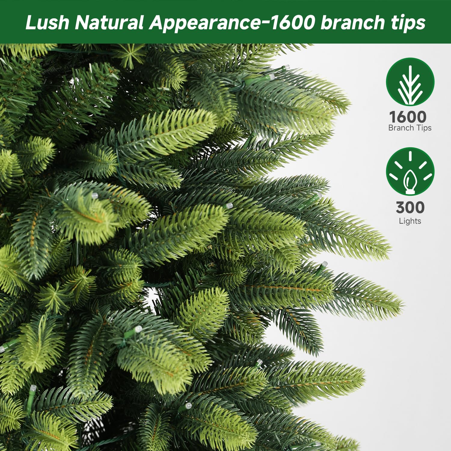 Prelit RGB Lights Realistic PE Artificial Slim Artificial Christmas Trees with Remote - Image 5