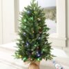 3 ft Small Mini Prelit Artificial Christmas Tree with Color LED Lights