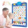 🚀2025 New Talking Wall Chart for Kids – English & Spanish Learning Poster with Songs, ABCs, Numbers, Animal words & Piano